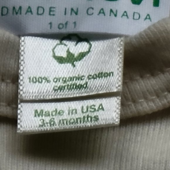 CATE & LEVI Organic Onesie - Baby - Made in Canada NEW NWT 3-6mo Walrus - Picture 4 of 4